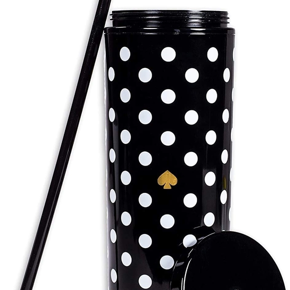 kate spade Other - Kate Spade Black and White Polka Dot Tumbler